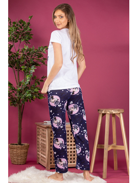 Pijama Dama MinniePrintThree Alb